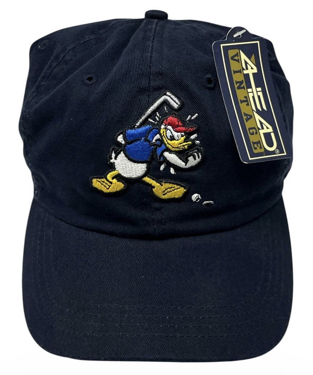 Disney Parks Donald Duck Golf Embroidered Navy Blue Baseball Cap Hat NWT